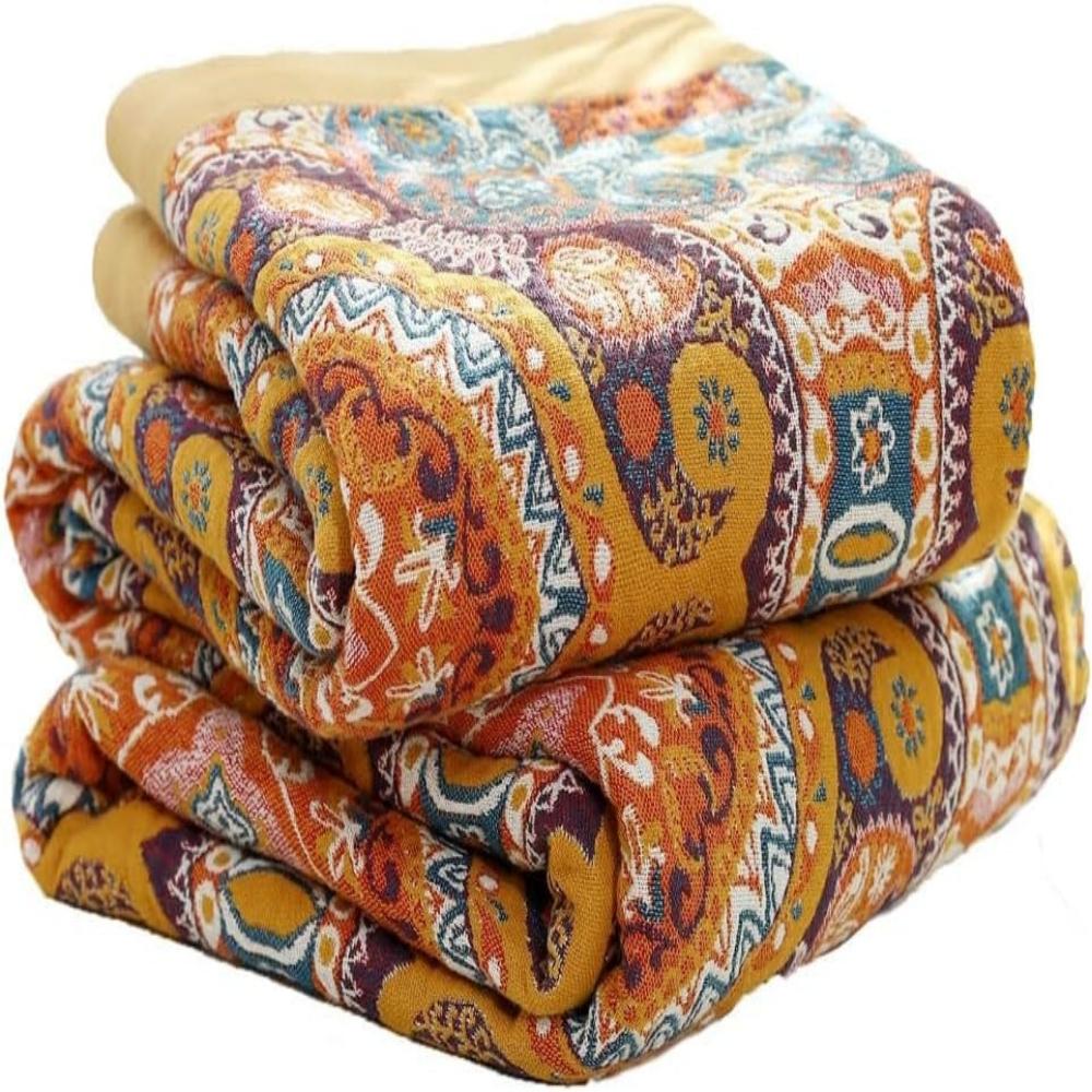 Plaid Réversible Boho, Couverture Fraîche Été