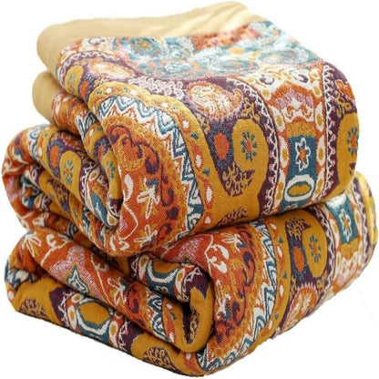 Plaid Réversible Boho, Couverture Fraîche Été