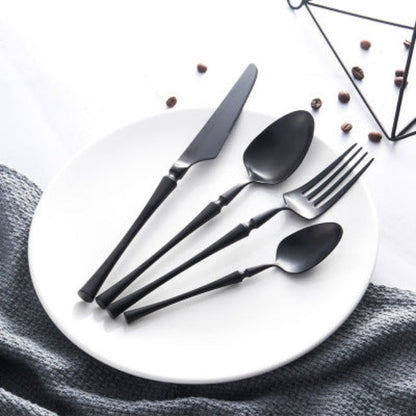 Set de Couverts 24 Pièces, Acier Inoxydable Élégant
