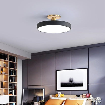 Plafonnier LED Circulaire Moderne | Design Simple et Élégant Semi-Suspendu