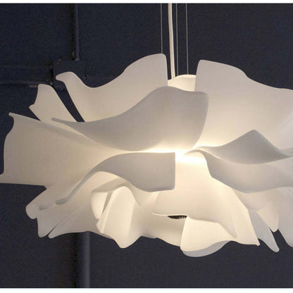 Suspension Moderne Métal Blanc Forme Fleur