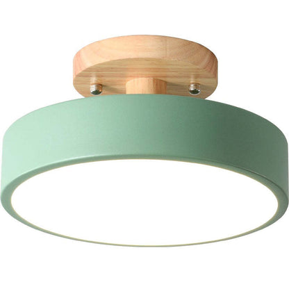 Lampe de Plafond LED Moderne en Bois