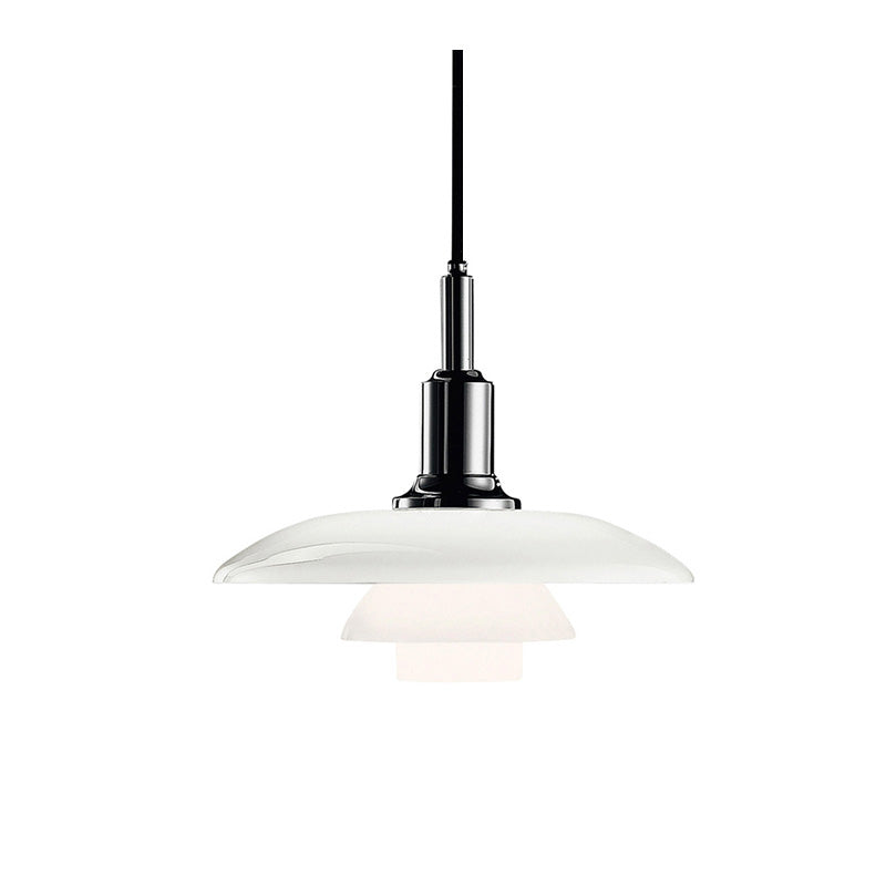 Suspension Danoise en Verre Opalin – Style Scandinave