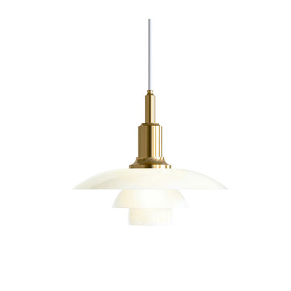 Suspension Danoise en Verre Opalin – Style Scandinave