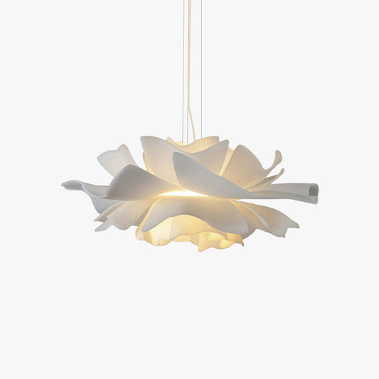 Suspension Moderne Métal Blanc Forme Fleur