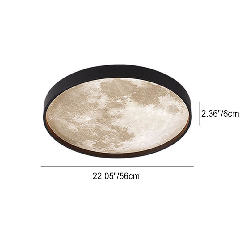 Plafonnier LED Rond Lune | Design Nordique et Créatif