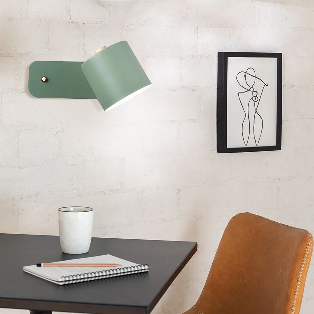 Applique Murale Cylindre Rotatif, LED, Métal