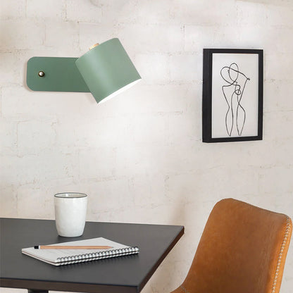 Applique Murale Cylindre Rotatif, LED, Métal