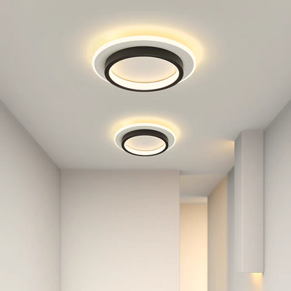 Plafonniers LED Ronds | Métal et Acrylique pour Couloir
