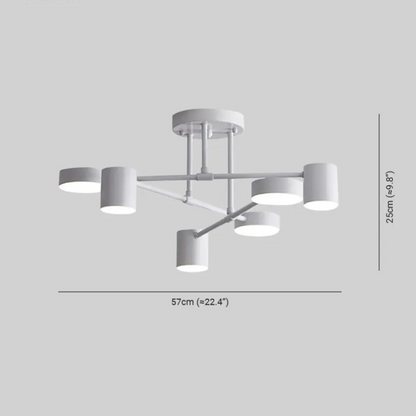 Plafonnier LED Moderne à 6 Bras