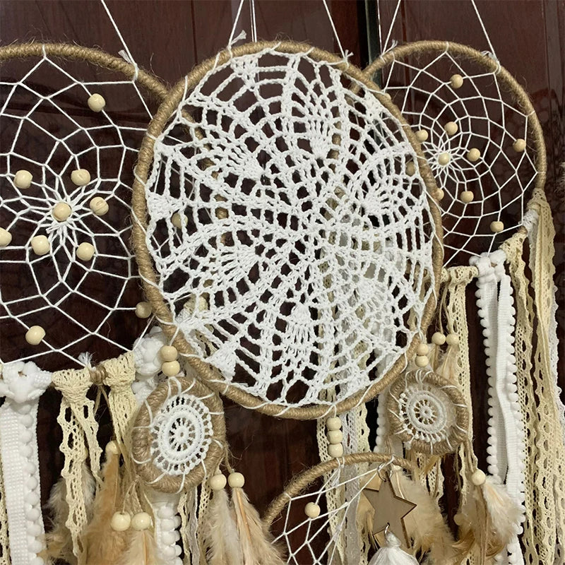 Ensemble de Capteurs de Rêves Bohèmes – Ambiance Céleste et Déco Artisanale