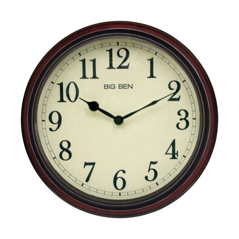Horloge Murale Classique – Finition Bois Brun