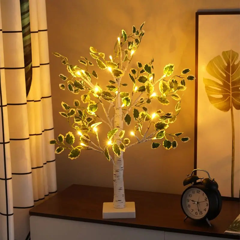 WarmGlow – Lampe de Nuit LED Arbre de Bouleau pour une Ambiance Enchantée