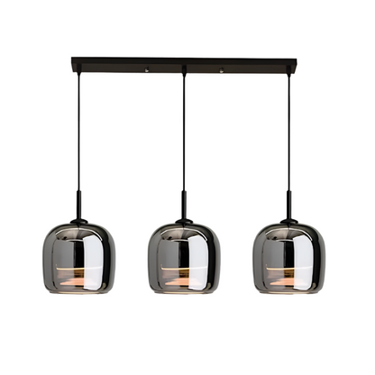 Suspension Nordique en Verre Noir | Éclairage Élégant et Moderne pour Intérieur