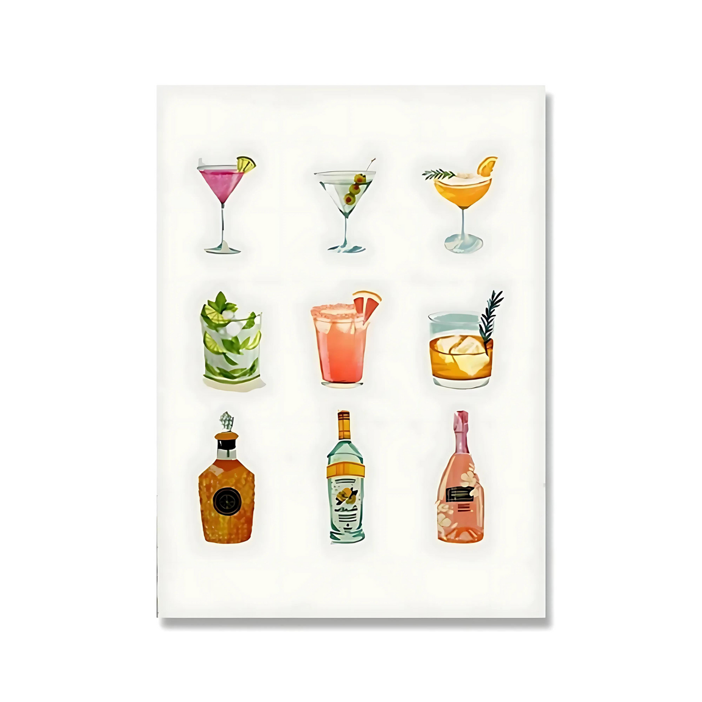 Affiches Murales Cocktails Colorés (Sans Cadre)
