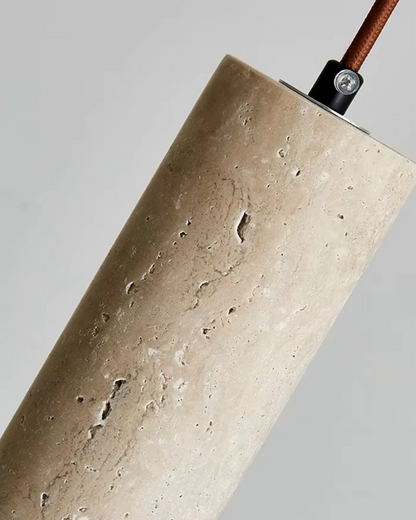 Suspension en Travertin Naturel La Colonne – Élégance Architecturale et Intemporelle