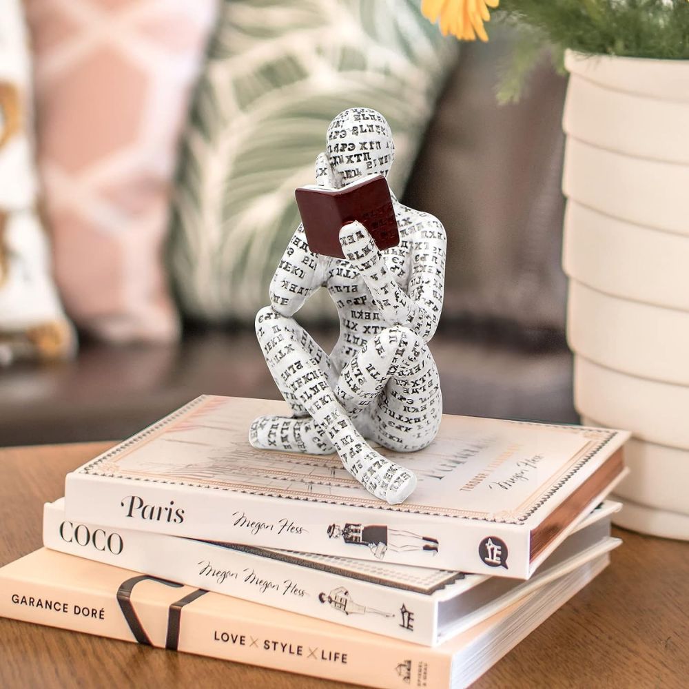 Bookworm – Sculpture Décorative pour les Amoureux de Lecture