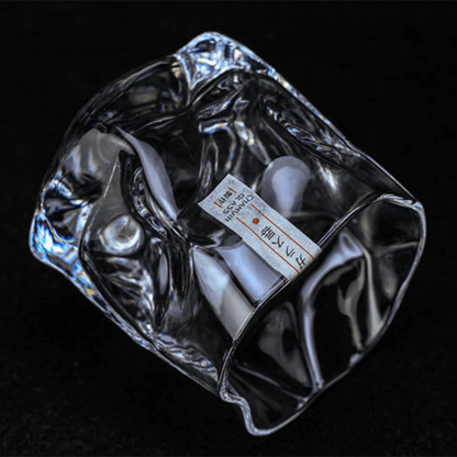 Verre à Whisky Japonais, Verre Taillé Crumple, 280 ml