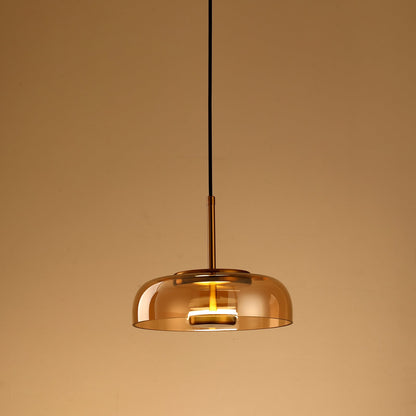 Suspension Luminaire CROP – Éclat rétro et verre coloré pour une touche artistique