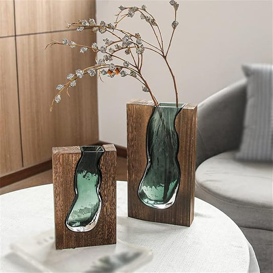 Vase Live Edge Nordique – Une Alliance Élégante de Nature et de Design Contemporain