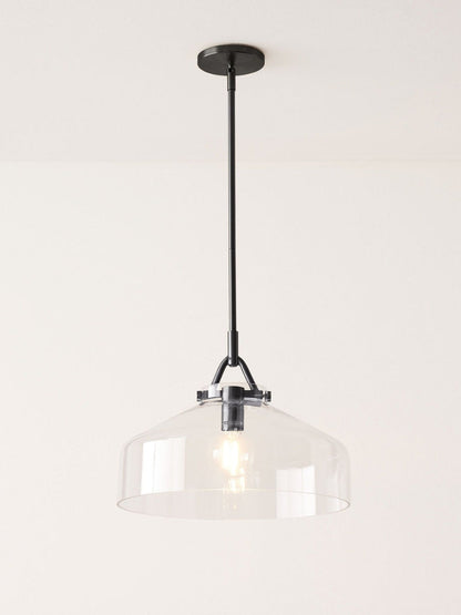 Suspension Nordique Métal Minimaliste Verre Dépoli