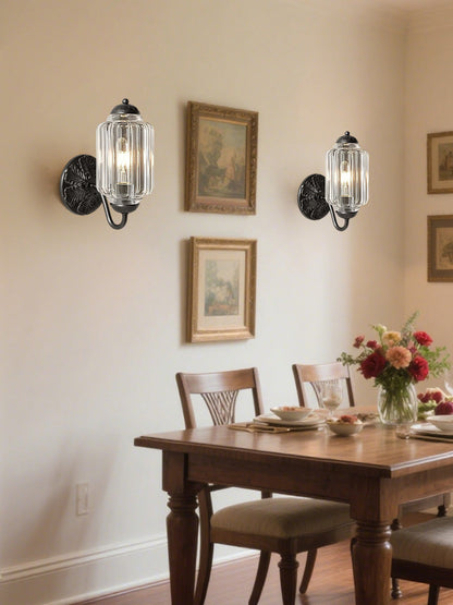 Applique Murale Vintage Verre Opalin Laiton Forgé