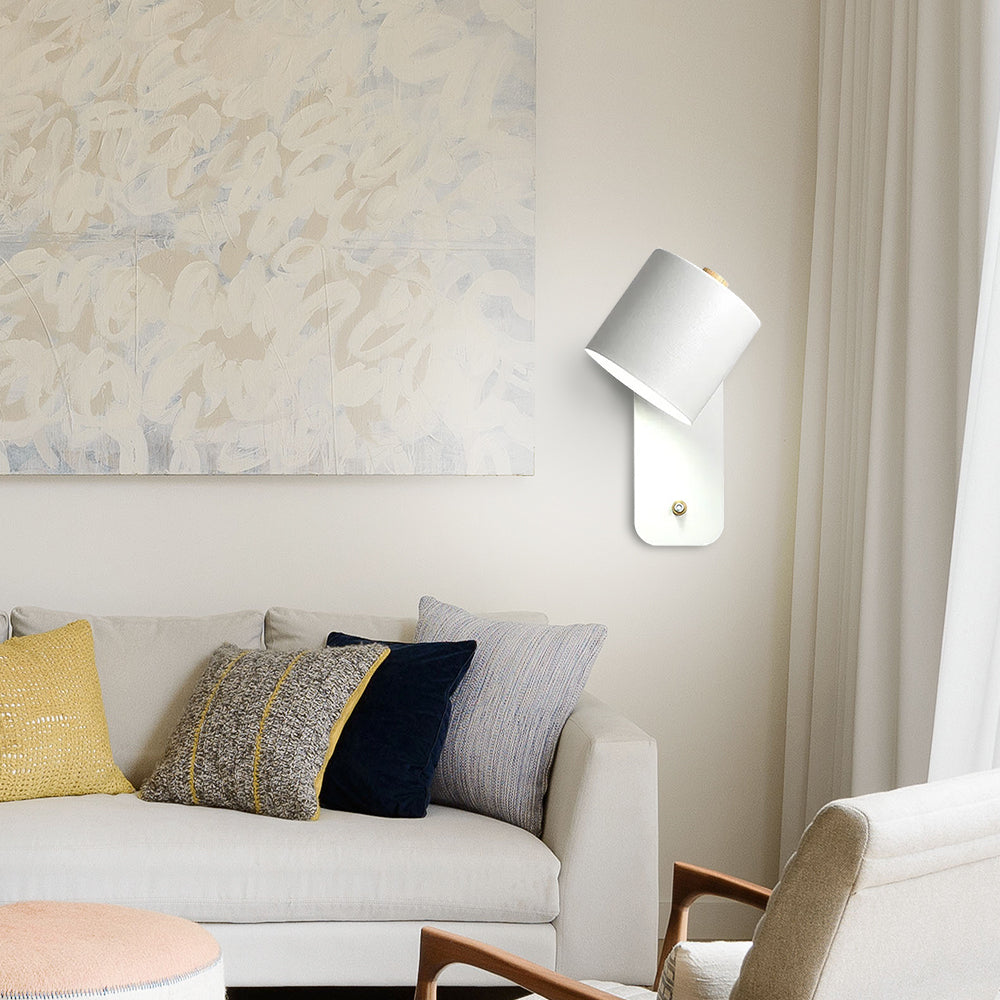 Applique Murale Cylindre Rotatif, LED, Métal