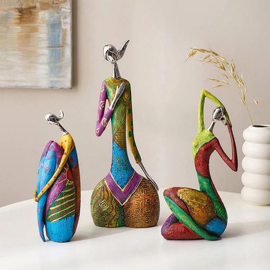 Sculptures Féminines Abstraites – Élégance, Force et Identité en Couleur