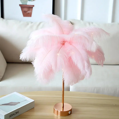 Lampe Arbre à Plumes LED avec Télécommande