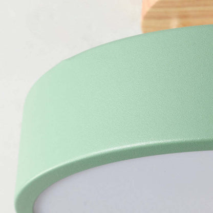Lampe de Plafond LED Moderne en Bois