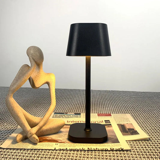 Lampe LED de Table Sans Fil Aluminium – Tactile et Rechargeable