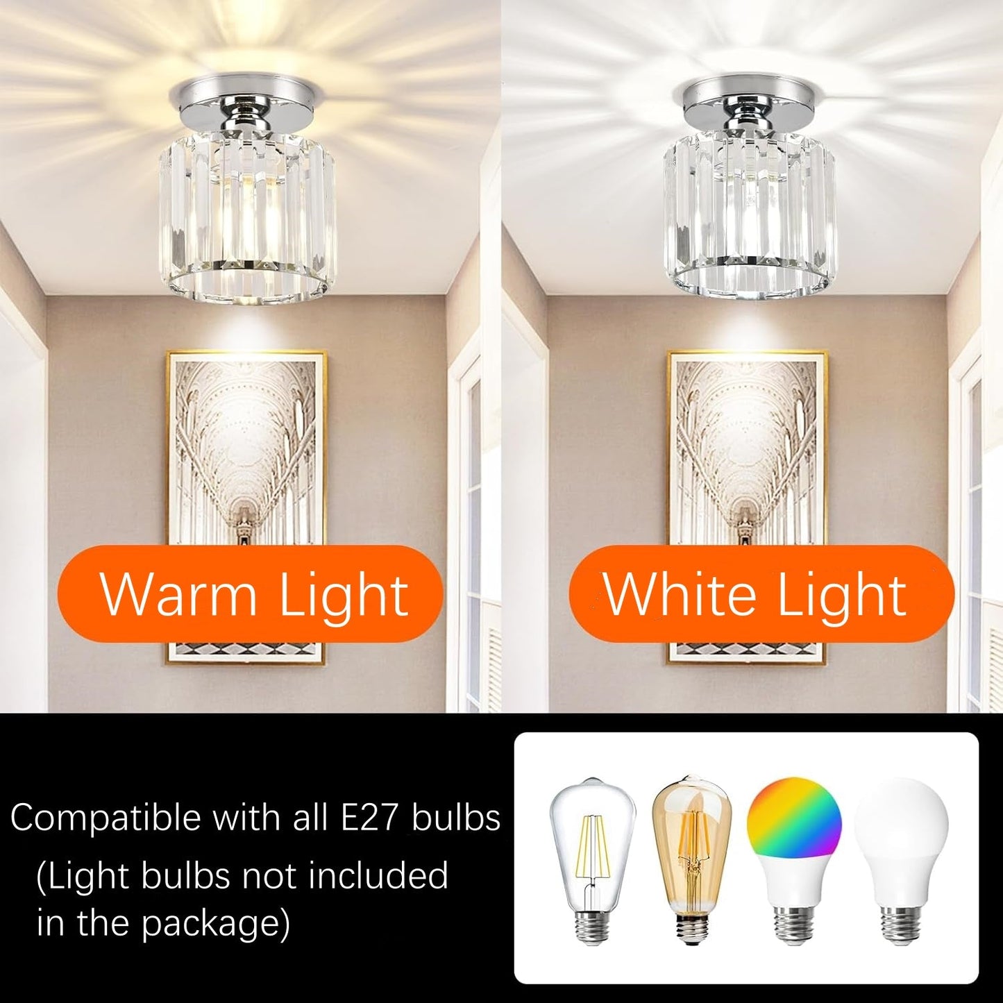 Plafonnier Moderne 1 Lumière | Éclairage Élégant pour Couloir