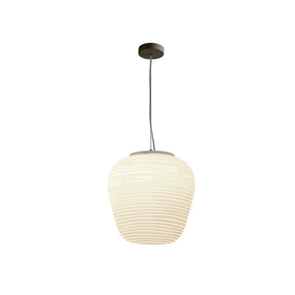 Suspension Moderne en Verre Strié Design Contemporain