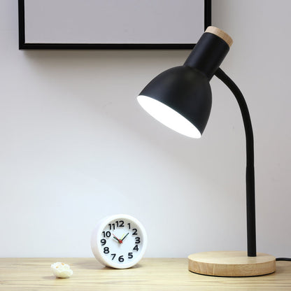 Lampe de Bureau Métal Moderne – Base Bois