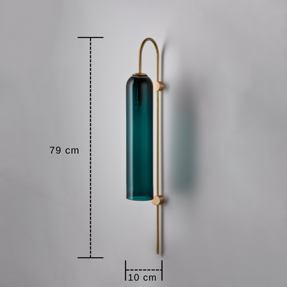 Applique Murale Moderne en Laiton et Verre Coloré