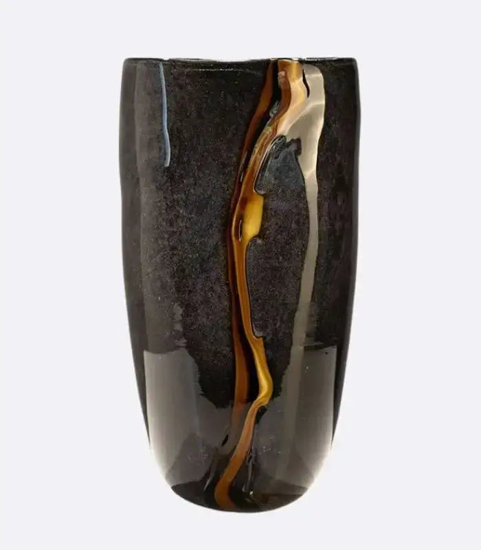 Vase Orion Noir – Élégance Artisanale en Verre Soufflé