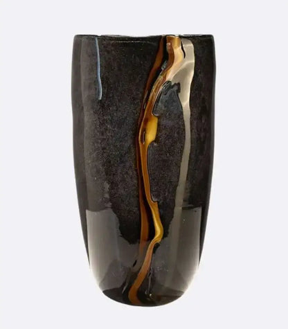 Vase Orion Noir – Élégance Artisanale en Verre Soufflé