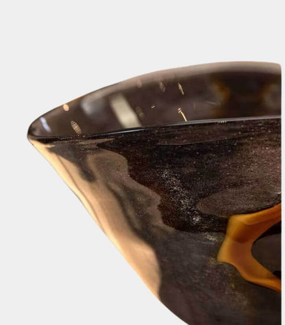 Vase Orion Noir – Élégance Artisanale en Verre Soufflé