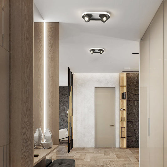 Plafonnier LED rectangulaire arrondi – Éclairage Moderne et Ajustable pour Couloirs, Séjours et Salles de Bain