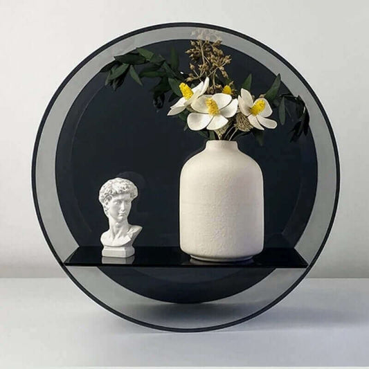 Étagère Murale Ronde en Acrylique Style Années 80 – Élégance Rétro et Praticité Moderne