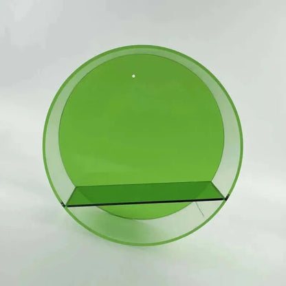 Étagère Murale Ronde en Acrylique Style Années 80 – Élégance Rétro et Praticité Moderne