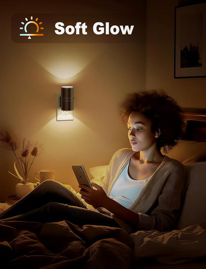 NightNova | Veilleuse LED Dimmable Plug-In | Luminosité Réglable pour Chambres et Couloirs