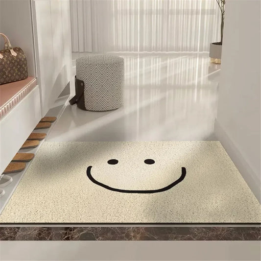 Paillasson Emoji Humeur, Antidérapant, 3 Tailles, Polyester