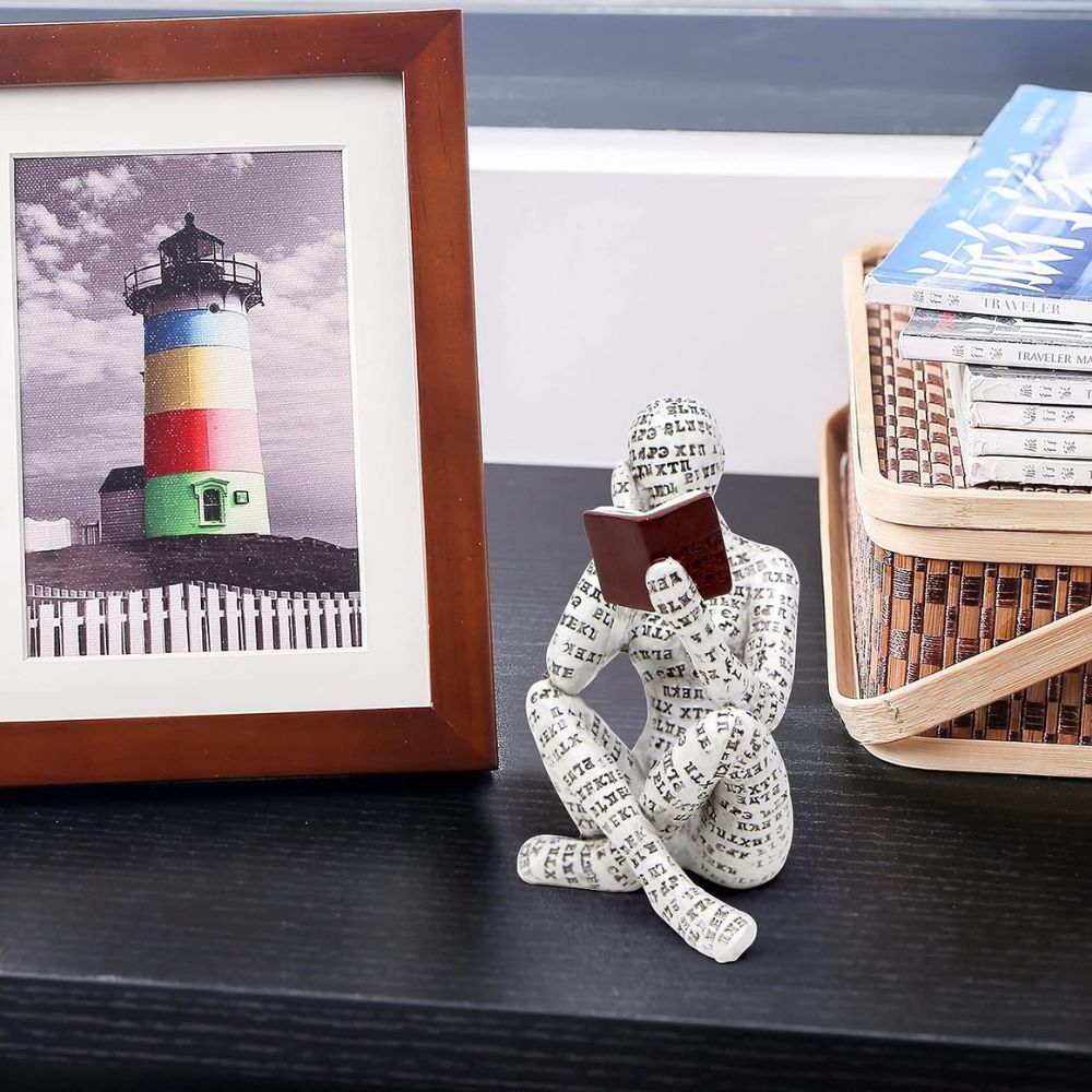 Bookworm – Sculpture Décorative pour les Amoureux de Lecture
