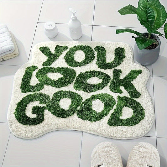 Tapis de Bain Original YOU LOOK GOOD – Moelleux, Antidérapant et Lavable