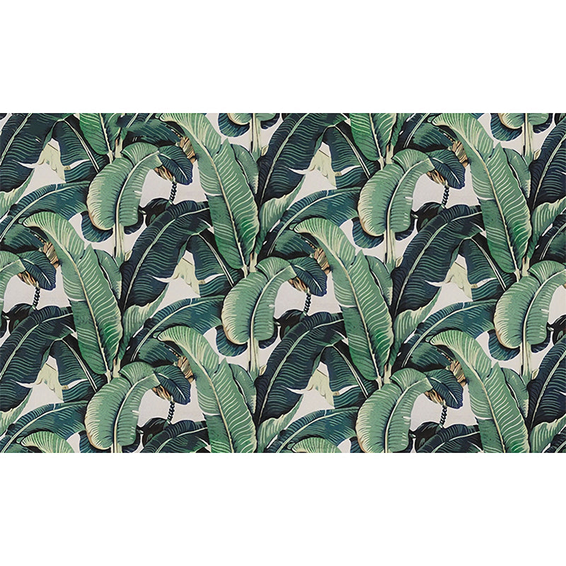 Fresque Murale Minimaliste | Feuilles de Bananiers Vertes - Sur Mesure