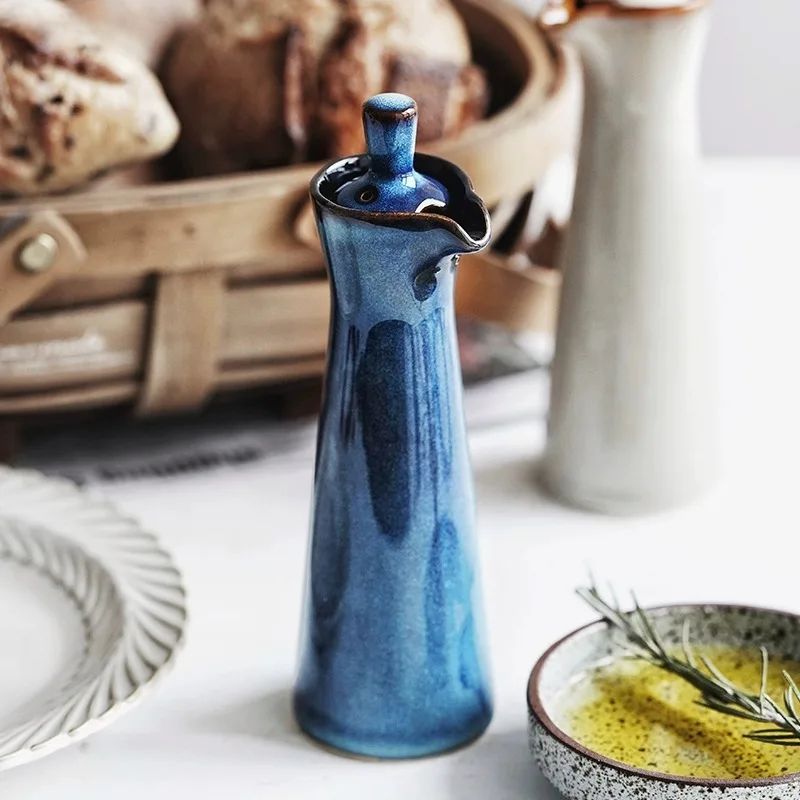 Olio | Bouteille Céramique Épices Huile de Cuisine Nordique