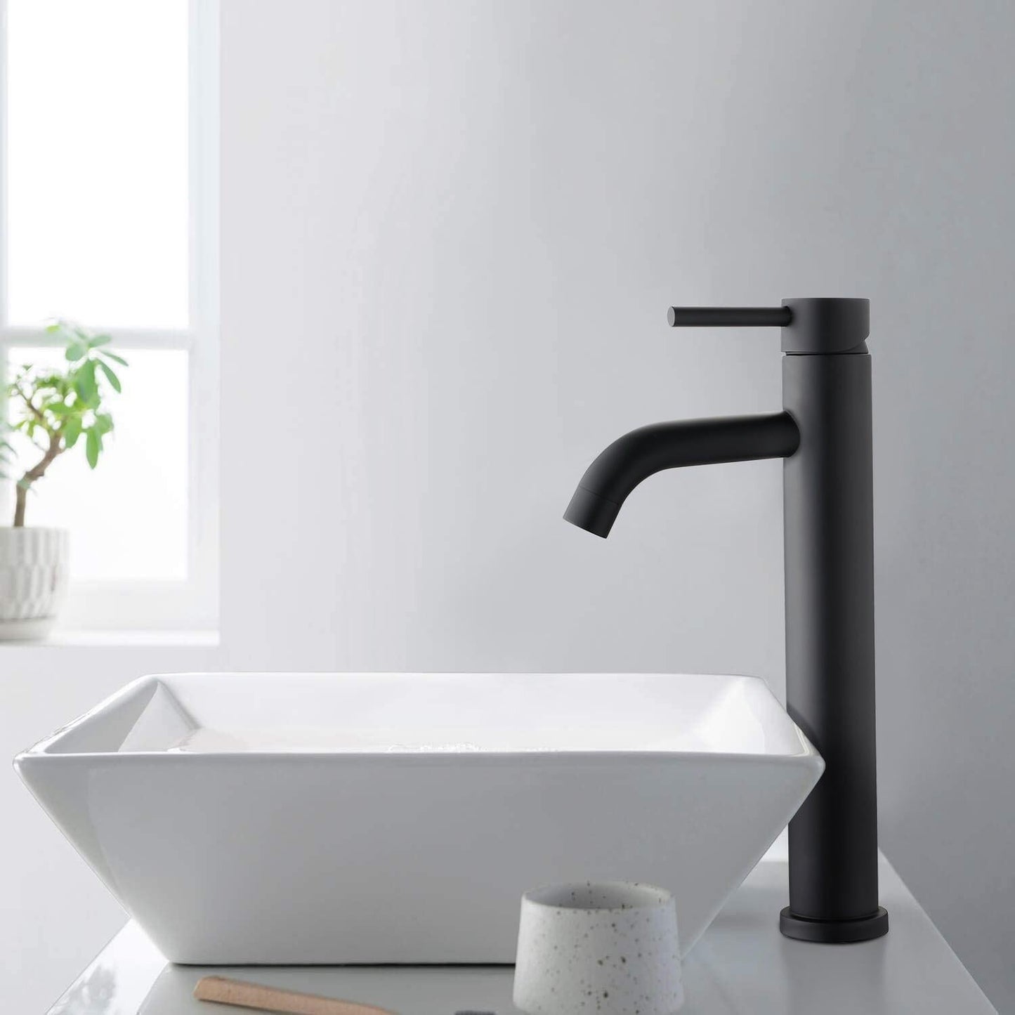 MatteBlack – Robinetterie Noire Mate pour Vasque à Eau Froide