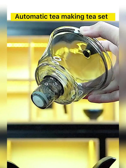 ZenBrew | Service à Thé Créatif et Pratique - Théière Unique avec Égoutteur Magnétique, Infuseur & Poignée