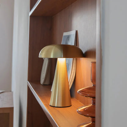 Lampe Champignon Métal Brossé Design Moderne